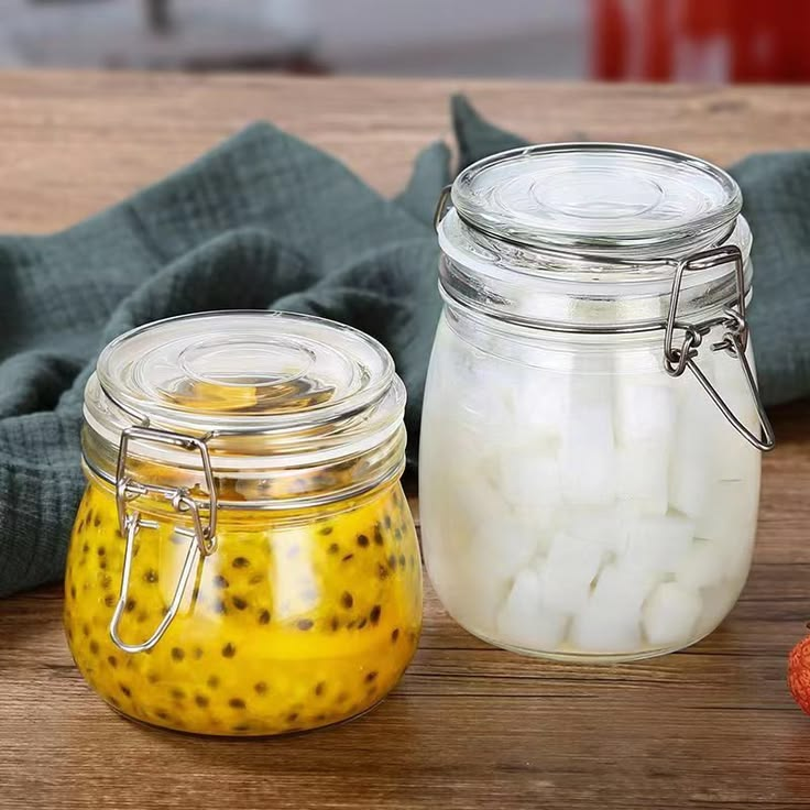 Hũ Thủy Tinh Tròn Nắp Gài, Có Gioăng Cao Su, nhiều dung tích - Zasavn - Ảnh 7