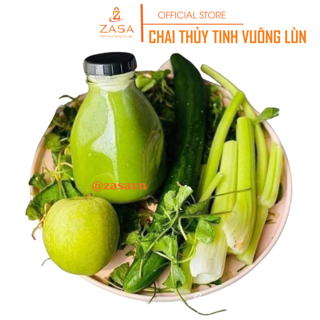 Chai Thuỷ Tinh Vuông Lùn Zasavn - 300ml / 500ml - Ảnh 5