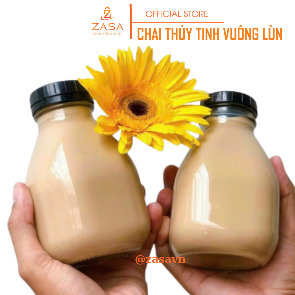Chai Thuỷ Tinh Vuông Lùn Zasavn - 300ml / 500ml - Ảnh 7
