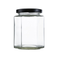 Hũ Thủy Tinh Lục Giác nắp thiếc Zasavn - 380ml / 730ml